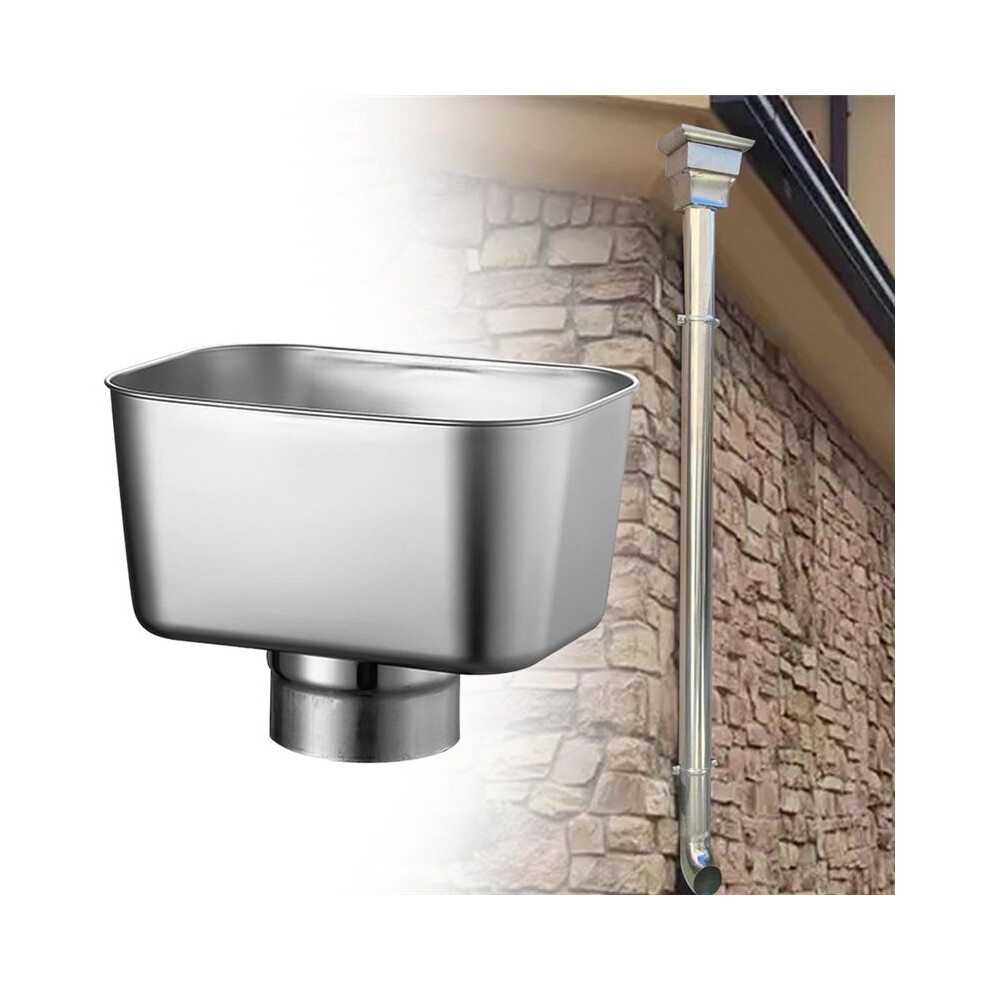 Gutter Downspout Adapter Rainwater Gutter Connector Replacement Stainless Steel Downspout Drainage Connector 4852537371056