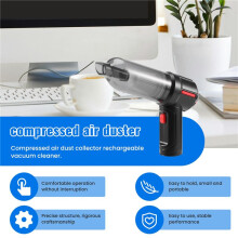 Wiederaufladbarer Mini-Staubsauger mit Druckluft, 6000 Pa, zum Abstauben von Computer, Tastatur, Laptop und Auto.