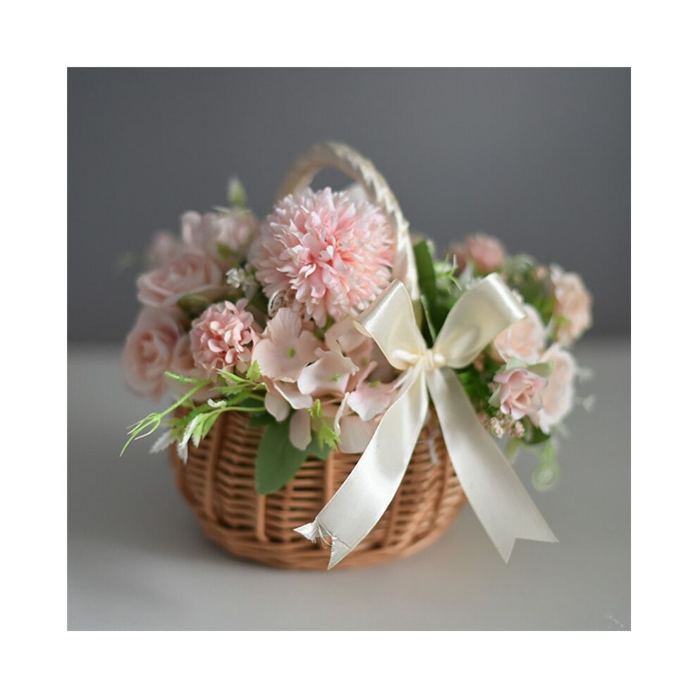 Woven Flower Basket Hualanzi Wicker Basket Candy Gift Basket 15Cm 4852367078521