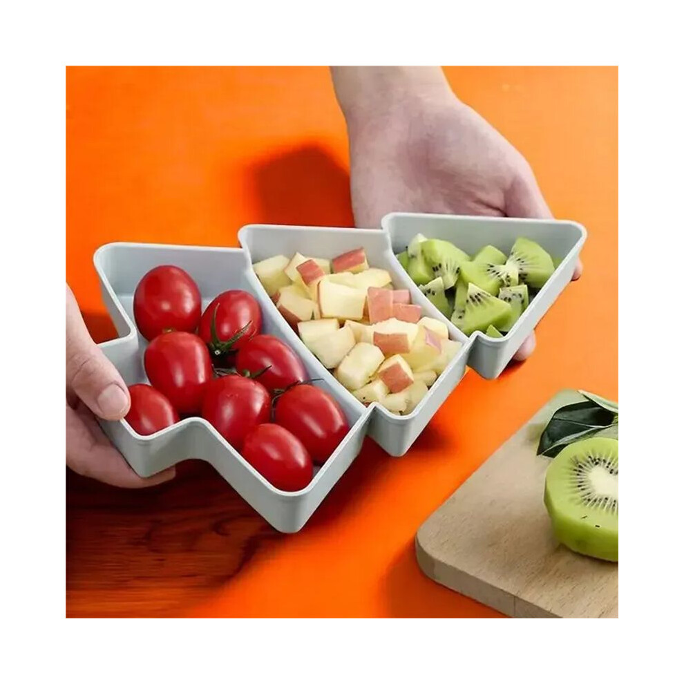 New Year Christmas Tree Fruit Bowl Household Snack Tray Candy Tray Melon Seeds Dried Fruit Box Snack Box Red 4852367097706