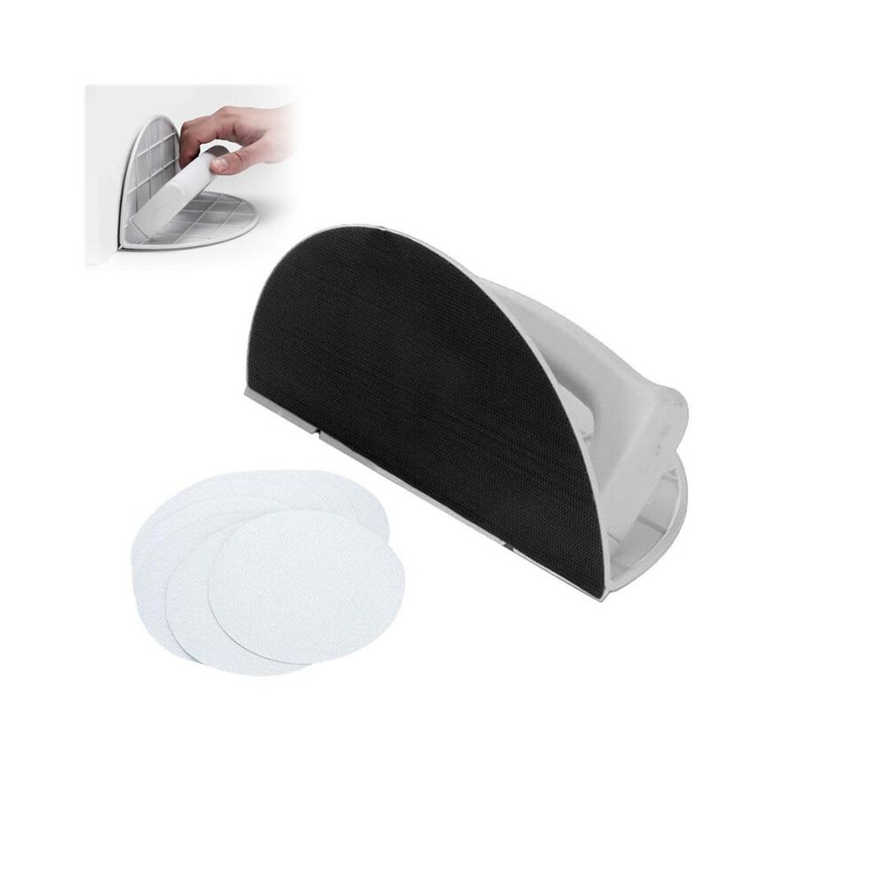 Drywall Corner Sander Right Angle Half Round Angle Grinding Tool+Sandpaper Hand Sander For Cleaning And Polishing 4851514101341