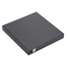 Externes USB-CD/DVD-Laufwerk, schlankes, geschütztes externes USB 2.0-Laufwerk mit DVD-ROM-Brenner für Laptops, PCs und Desktop-Computer