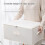 Ultra Space Saving Self Compression Organizer, Ultralight Compression Packing Cubes Travel Creamy White 2
