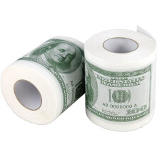 Toilettenpapierrollen mit Geldmotiven, bedruckt mit 100-Dollar-Scheinen – 4er-Pack