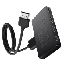 1x4 HDMI-kompatibler 4K-Splitter (1 Eingang, 4 Ausgänge) mit Audio-Synchronisierung für TV-Boxen, HDTV, DVD-Player, Laptop und Monitor