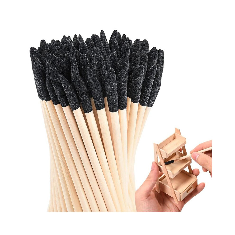 100Pcs Sanding Sticks Matchsticks Sanding Twigs Fine Detailing Sanding Sticks For Models Wood Hobby Polishing 4852693555222
