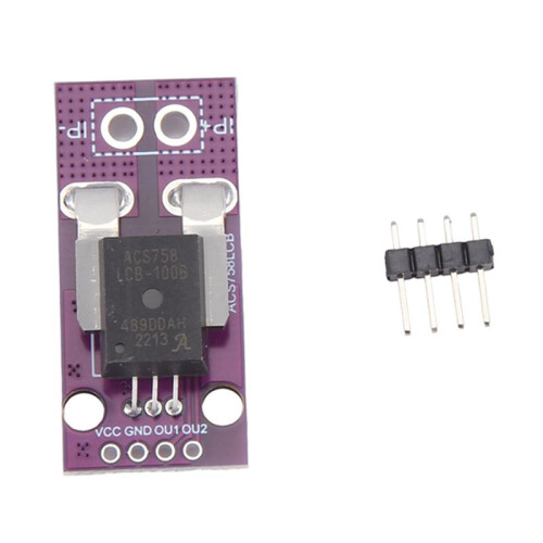 ACS758 ACS758LCB-050B Current Module Linear Hall Current Sensor PFF-T Current Detection 3-5V 100A 2