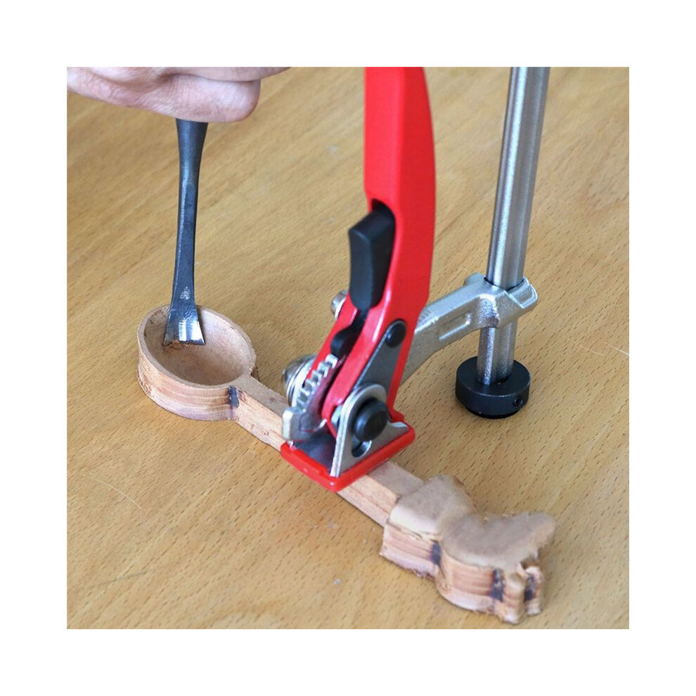 Heavy-Duty Ratchet Workbench Clamp, Woodworking Table Material Rapid Clamping Fixture For Base Diameter 19Mm 3/4Inch 4852537354004