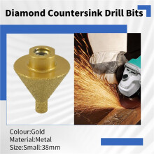 Diamond Beveling Chamfer Bit for Angle Grinders, 5/8In 11 Thread Countersink Drill Bits, Diamond Cone Tile Bit Small