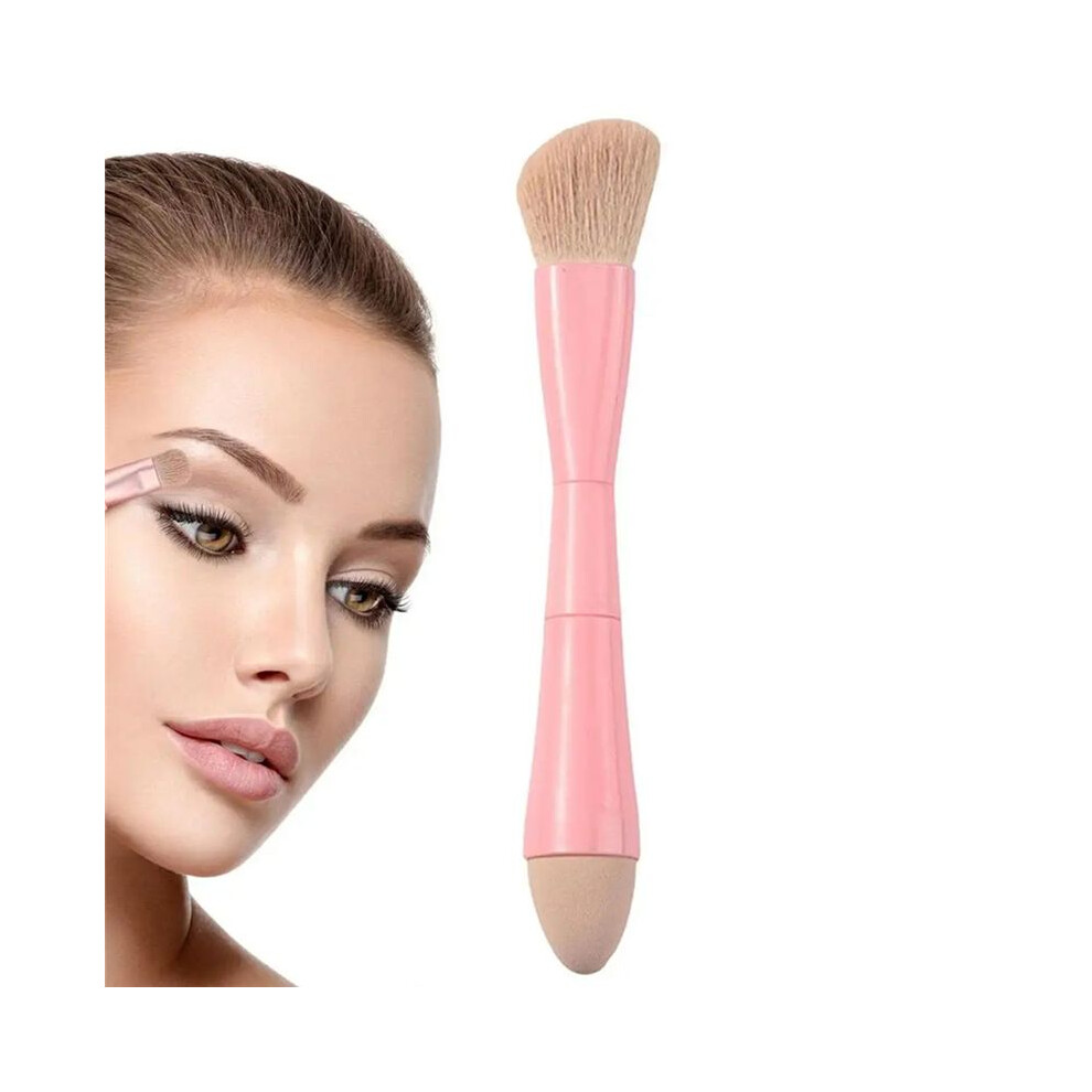 Spactz Double Ended Makeup Brush 4-In-1 Retractable Travel Cosmetic Brush Multifunctional Concealer Sponge Brush For Eyeshadow