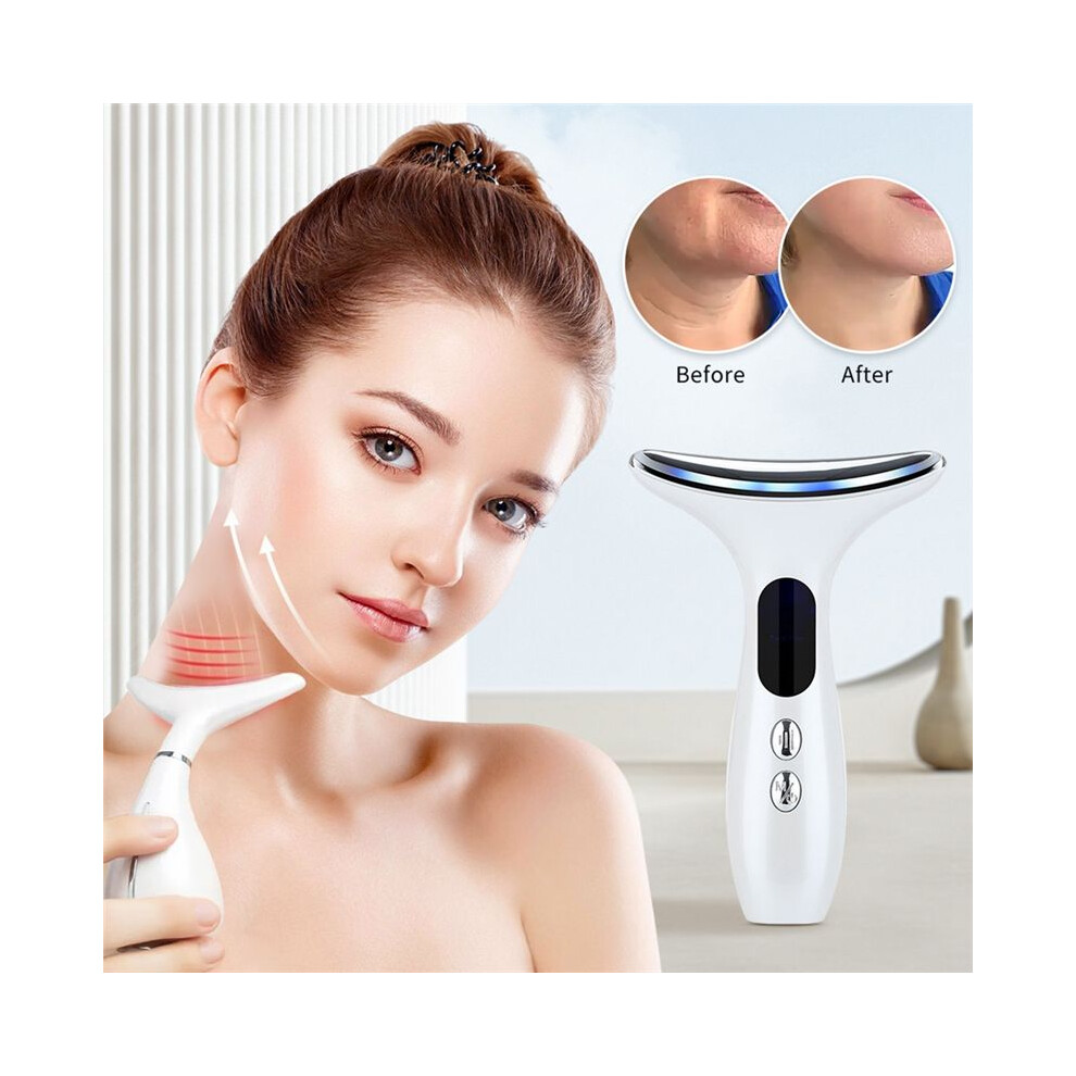 Microcurrent Face Neck Beauty Device Photon Firming Rejuvenation Anti Wrinkle Thin Double Chin Skin Care Facial Massager Spactz