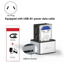 BLUEENDLESS Dual-Slot Hard Drive Docking Station Mechanical Solid-State Hard Drive Box for 2.5/3.5 Inch Hard Drive Dock AU Plug