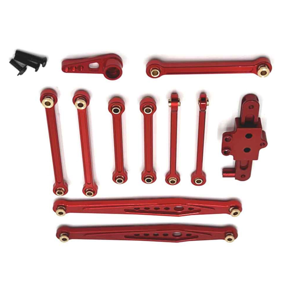 Rc Car Upgrade Fixed Rod Steering Group Servo Arm Kit For Wltoys 1/12 124006 12423 12427 Pro Rc Car Upgrade Parts Red 4852693594719