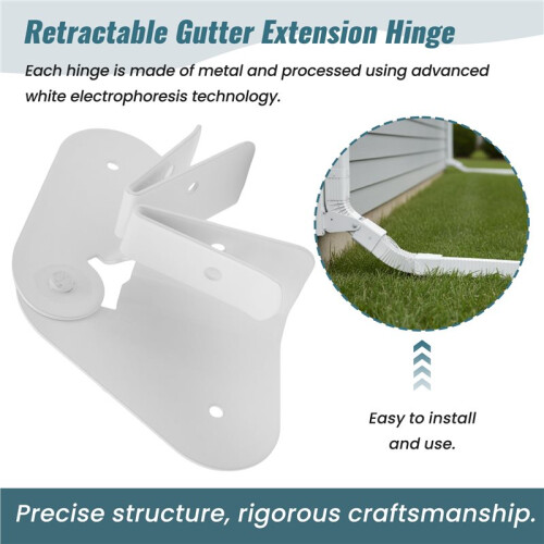 4 Pack Gutter Downspout Extensions Gutter Hinges Downspout Extension for Rectangle or Square Downspout