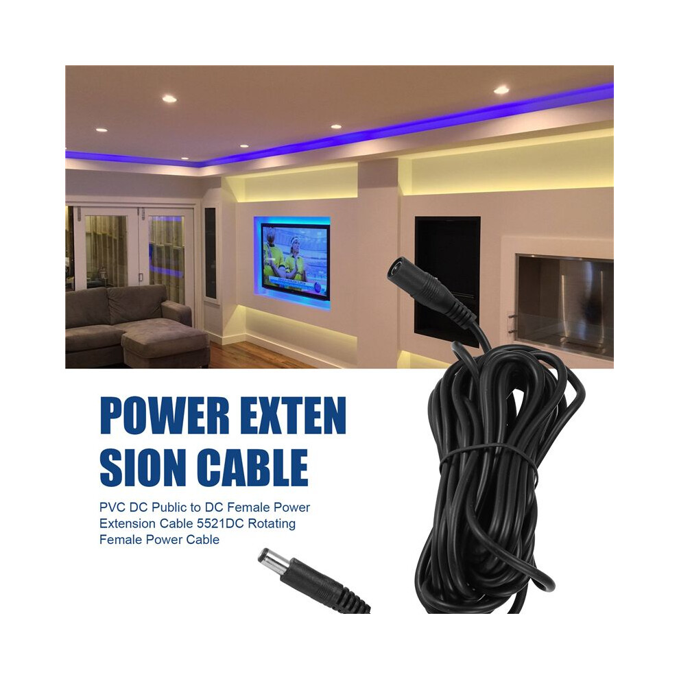 Dc Power Extension Cable Connector Extension Cord Jack Adapter Lead Cable Dc5521 Connector Male To Female 5M 4852367093623