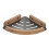 Walnut Wood Bathroom Shelves Wall Mounted Shower Corner Storage Shelf Kitchen Organizer Rack 2