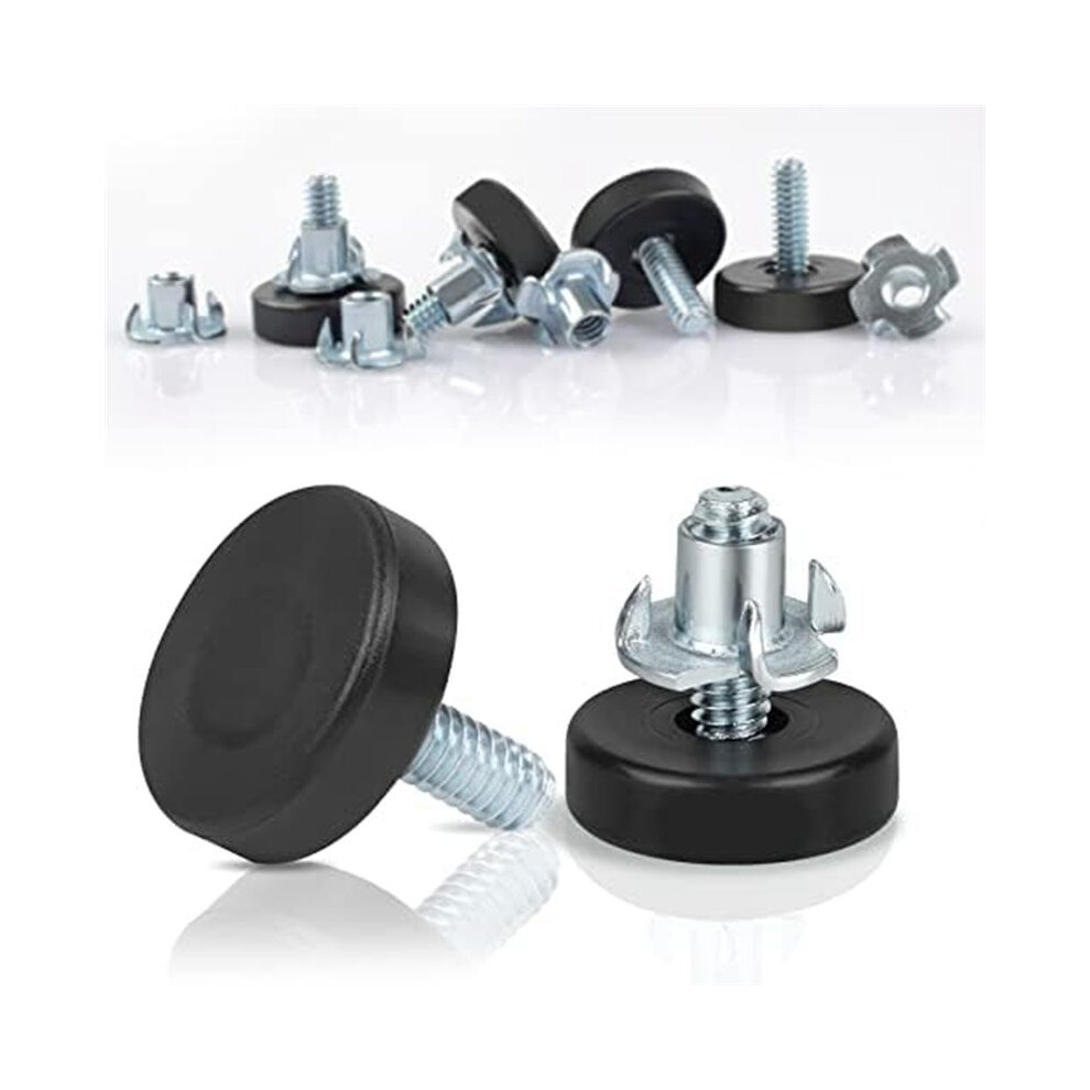 1/4Inch Thread Furniture Feet Levelers,24Pcs Adjustable Feet Levelers Furniture Glide Leveling,For Table(1/4Inch-18) 4852693587711