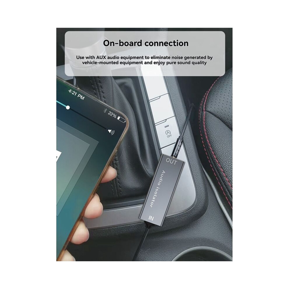 3.5Mm Audio Isolator Speaker Line Isolator For Car Stereo Audio System Noise Reducer Filter Ground Loop Noise Isolator 4852693519378