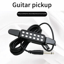 P-102 12-Loch Akustikgitarren-Tonabnehmer mit Magnetwandler, Gitarrenteile & Zubehör, Schwarz