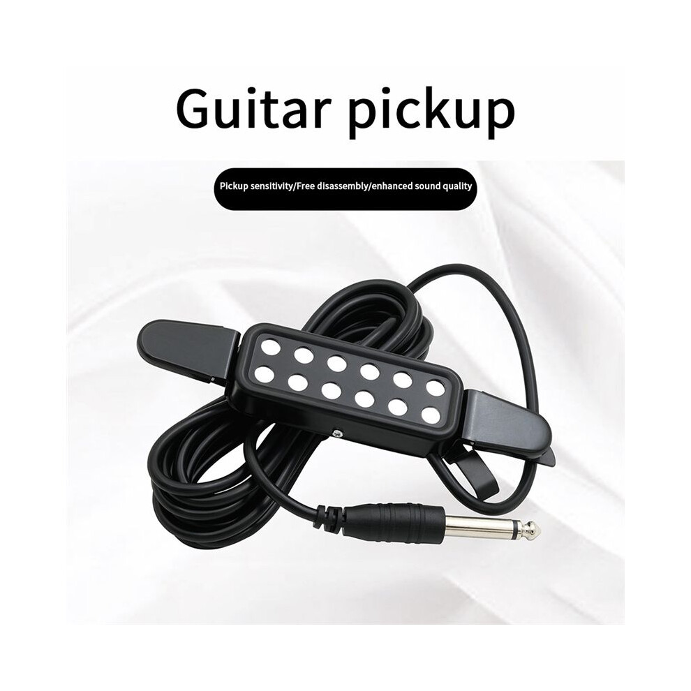 P-102 12-Hole Acoustic Guitar Sound Hole Pickup Magnetic Transducer Guitar Parts & Accessories Black 4852693573165