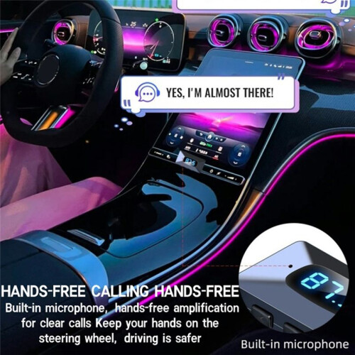Car  5.4 T65  USB Transmitter Receiver with LED Display Handsfree Call Car Kit 1
