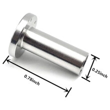 160er-Packung Schutzhülsen aus Edelstahl T316 für 1/8-Zoll-Drahtseil-Kabelgeländer (DIY-Balustraden) inklusive 1 Bohrer