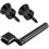 6 Pieces Guitar String Tuning Pegs Keys 3 Left 3 Right Guitar Machine Heads Knobs with Strap Button Locks Picks and Guitar String Winder (Black) 2