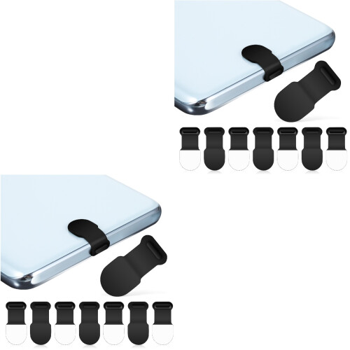 16Stk USB C Schutzstecker Silikon Schwarz Für Type C Anschlüsse 2