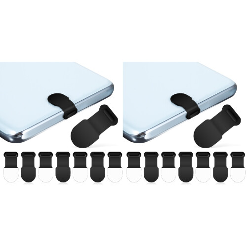 16Stk USB C Schutzstecker Silikon Schwarz Für Type C Anschlüsse 1