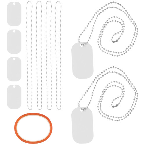3Ensembles Dog Tags Sublimation Argent, Aluminium Durable 2