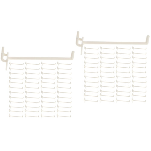 100Pcs Premium White Pegboard Hooks Utility Holders for Home Workshop 2