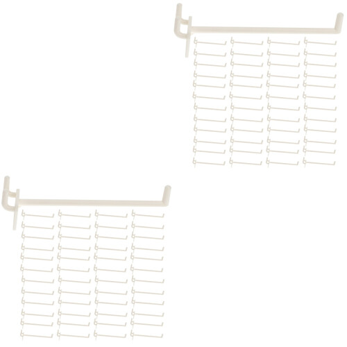 100Pcs Premium White Pegboard Hooks Utility Holders for Home Workshop 1