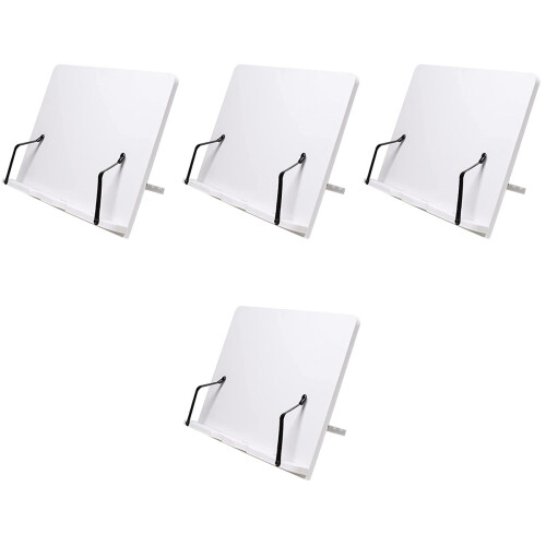 4Stk Weißer Holz Buchhalter Freihändigen 2
