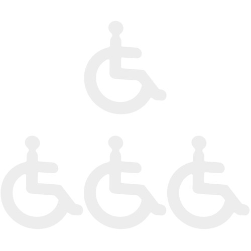 4Stk Acryl Rollstuhl Wc Schild Für Restaurant Gym 2