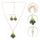 2Sets Damen Weihnachts Halskette Ohrringe Modeschmuck Farben 8