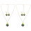 2Sets Damen Weihnachts Halskette Ohrringe Modeschmuck Farben 3