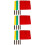 12Stk Sport Signalflaggen Referee Handflaggen Stoff Bunt 6