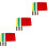 12Stk Sport Signalflaggen Referee Handflaggen Stoff Bunt 4