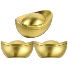 12Stk Kleine Metall Box Süßigkeiten Dose Gold Ingot Form Aufbewahrung