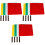 12Stk Sport Signalflaggen Referee Handflaggen Stoff Bunt 3