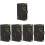 5Pièces PU Couverture Protège-Notes A6 Noir Antidérapant 7