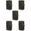 5Pièces PU Couverture Protège-Notes A6 Noir Antidérapant 10