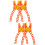 4Stk Praktischer ABS Trenner Für Bausteine Orange 6