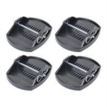 4PCS RV Trailer Jack Pads Easy Installation Leveller Wheel Foot Leg Support Universal Wheel Foot Leg Support Adapter