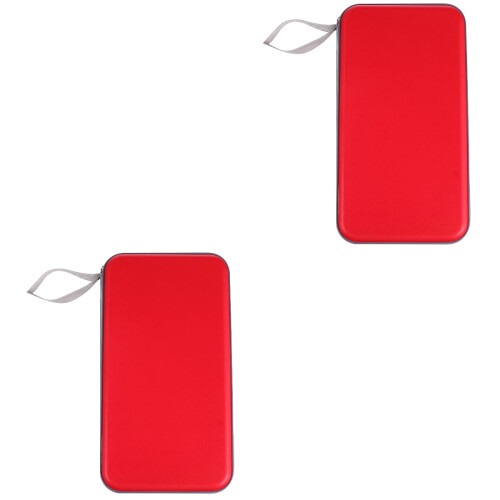 2Pièces Housse Rouge Rigide En Pour Disques Cd/dvd 2