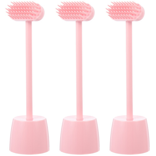 3Pièces Nettoyage Animaux Rose Grooming Massage Chat 2