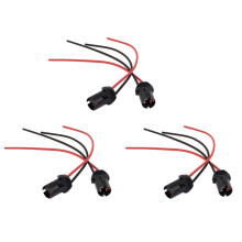 6 Pieces T10 W5W 168 194 Car Lamp Bulb Socket Socket for Glass Socket Parking Light Socket Connector Black