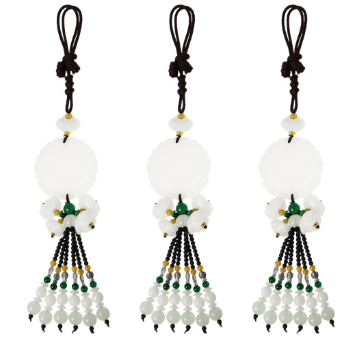 3Pièces Pendentif Jade Multi Usage Pour Et , Design Raffiné 2