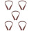 5Pcs Practical Brown PVC Under Door Draft Stopper Noise Blocker 10