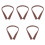 5Pcs Practical Brown PVC Under Door Draft Stopper Noise Blocker 5